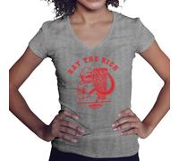 eat the rich karl marx kebab Camicia donna con scollo a V Grigio Size S