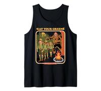 Eat Your Greens Bigfoot Sasquatch Retro Funny Adult Humor Canotta