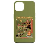 Eat Your Greens Bigfoot Sasquatch Retro Funny Adult Humor Custodia per iPhone 13