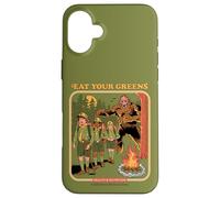 Eat Your Greens Bigfoot Sasquatch Retro Funny Adult Humor Custodia per iPhone 16 Plus