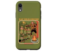Eat Your Greens Bigfoot Sasquatch Retro Funny Adult Humor Custodia per iPhone XR