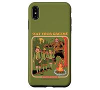 Eat Your Greens Bigfoot Sasquatch Retro Funny Adult Humor Custodia per iPhone XS Max