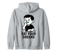 Eat Your Greens Funny Vegetable Felpa con Cappuccio