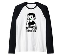 Eat Your Greens Funny Vegetable Maglia con Maniche Raglan