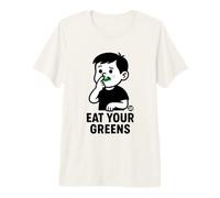 Eat Your Greens Funny Vegetable Maglietta Premium