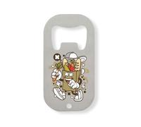 Eat Your Vegetables Go Green - Borsa per la spesa, in acciaio INOX, colore: argento