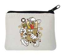 Eat Your Vegetables Go Green - Borsa per la spesa, in neoprene, 10 x 11 cm, colore: bianco, bianco, Taglia unica