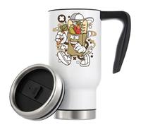 Eat Your Vegetables Go Green, graziosa borsa per la spesa, termica, da viaggio, 480 ml, colore: bianco