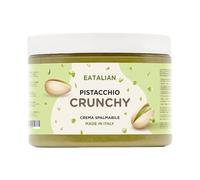 EATALIAN by AMZ BETTER Crema di Pistacchio CRUNCHY 500 gr, Crema Spalmabile con Granella di Pistacchio, Gusto Dolce, Ideale sul Pane, per Farcire Dolci, Gelati, Dubai Chocolate, Made in Italy