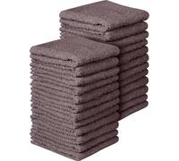 EATAN 100% cotone, set di 24, panni per il viso in flanella, assorbenti e morbidi al tatto (grigio)