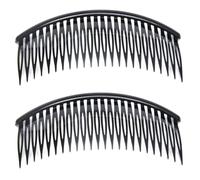 EATAN 12 pettini laterali in plastica nera con 24 denti, pettine per capelli, accessori per capelli fai da te, per donne e ragazze