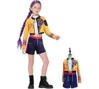 EATAN Kpop Demon Rumi Zoey - Disfraz de cosplay para niños, disfraz de cazadores pop cantantes Rumi Zoey, ídolo, juego de rol, disfraz de Halloween para mujeres y niñas (giallo, 160)