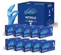 eatasty 200 Pacchetto Guanti Monouso Nitrile blu, Senza Polvere e Senza Lattice Guanti monouso, Ambidestri, Non Sterili, Adatti per Ambiti Medici, Manipolazione degli Alimenti - multiuso