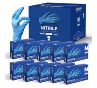 eatasty 200 Pacchetto Guanti Monouso Nitrile blu, Senza Polvere e Senza Lattice Guanti monouso, Ambidestri, Non Sterili, Adatti per Ambiti Medici, Manipolazione degli Alimenti - multiuso