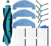 EATBALE Accessori compatibili con Ultenic D10 / T10 Lite / T20 Pro per MONSGA MS1 MAX per Proscenic Q8 / Q8 Max Robot aspirapolvere 1 spazzola principale 4 spazzole laterali 3 filtri 3 panni per mocio