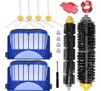 EATBALE Kit Accessori di Ricambio per iRobot Roomba 600 500 Series 694 692 690 680 660 665 651 650 614 Robot aspirapolvere, 1 Spazzola con setole e frullino Flessibile, 4 spazzole Laterali, 2 filtri