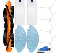 EATBALE Kit Accessori per Rowenta Explorer 20/40 Series RG687 / RR682 / RR688 / isweep x3 Robot Aspirapolvere 1 Spazzola Principale 4 Spazzole Laterali 2 Filtri Hepa 2 Panni Mop Parti di Ricambio