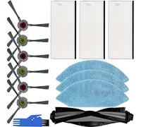 EATBALE Kit di Accessori di Ricambio per Ecovacs Deebot ozmo U2 DGN22 U2 PRO Robot aspirapolvere, 1 Spazzola Principale, 6 spazzole Laterali, 3 filtri HEPA, 3 Panni per mocio (Confezione da 13)