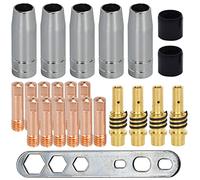 EATBALE MB15 15AK Punta di Contatto 0.8mm M6 Punte Porta Diffusore Shield Cup per MB15 15AK Mig Torcia di Saldatura Punte di Saldatura Porta Torcia di Saldatura Accessori Kit