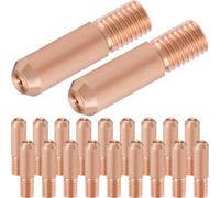 EATBALE MIG MAG 0.6/0.8 mm Mini Punta di contatto per Binzel torcia Torcia di saldatura Filettatura M5 MB10 SB10 HP10 DL Pistola di saldatura Punta conduttiva Ricambi Kit di accessori (20 pezzi)