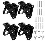 EATHEATY 4 supporti per asta portabandiera, in metallo, per esterni, resistente, staffa di montaggio per bandiera, due posizioni