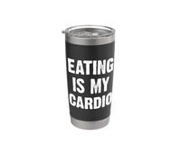 Eating Is My Cardio Bicchiere termico in acciaio inox doppia parete