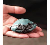 EatingBiting 6,3 cm cinese Zisha Tea Pet Crab Tea Pet Handmade argilla viola retrò animale statua tè animale domestico per kungfu regalo acqua tè vassoio accessori fatto a mano vassoio per tè per gli