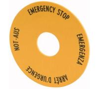 Eaton 216465 M22-XAK1 Targhetta (Ø x A) 90 mm x 90 mm NOT-AUS (de, en, fr, it)