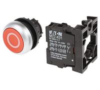 Eaton 216510 interruttore a pressione, 1 apribottiglie piatto, Rosso, fissaggio frontale