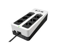Eaton UPS 3S 550 DIN - Off-Line UPS - Gruppo di continuità (UPS) - 550VA (6 prese DIN, Limitatore di Sovratensione, Silenziatore) - Interfaccia USB (cavo incluso) - 3550D - Nero e Bianco