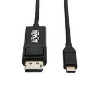 Eaton Adattatore per cavo da USB-C a DisplayPort, Adattatore per cavo DisplayPort Thunderbolt 3, Gen 1, Connettore di bloccaggio, Qualità 4K a 60 Hz, Nero, 2 metri (U444-006-DP-BE)