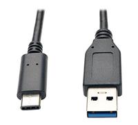 Eaton Cavo da USB-C a USB-A, velocità dati da USB 3.2 Gen 2 fino a 10 Gbps, maschio-maschio, 3 piedi / 0,9 metri (U428-003-G2)