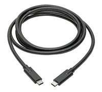 Eaton Cavo da USB-C a USB Type-C, RICARICA USB 3.2 Gen 1, 5A / 100W, Dati 5 Gbps, Compatibile Thunderbolt 3, Nero, 6 Piedi / 1,8 Metri (U420-006-5A)