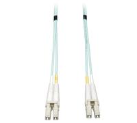 Eaton Duplex Multimode 50/125 OM3 Fiber Patch Cable, connettori LC/LC, velocità fino a 10 Gigabit, Aqua LSZH, 10 piedi / 3 metri (N820-03M)