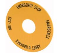 Eaton M22-XAK1 216465 Targhetta (Ø x A) 90 mm x 90 mm NOT-AUS (de, en, fr, it)