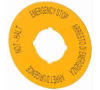 Eaton M22-XAK11 121085 Targhetta (Ø x A) 90 mm x 90 mm NOT-HALT (de, en, fr,