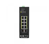 Tripp Lite Switch Ethernet industriale a 8 porte Lite Managed PoE+ Gigabit Ethernet, slot SFP a 2 Gbe, porte RJ45 10/100/1000 Mbps, potenza over Ethernet da 30 W, intervallo di temperatura da -14 ° a