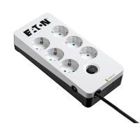 Eaton Multipresa / parafulmine - Eaton Protection Box 6 DIN - PB6D - 6 spine Schuko - Bianco e nero
