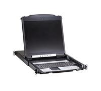 Eaton Switch KVM over IP per rack a 16 porte, schermo LCD da 19" KVM, Cat5/Cat5e, Virtual Media KVM, 2 utenti (1 telecomando + 1 locale), montaggio in rack 1U, porta VGA, conforme TAA, garanzia di 1