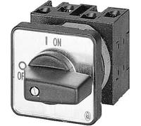 Eaton T0-2-8400/EZ Z Interruttore Inversore, Contatti 4, 20 A, Piastra Indicatore 1-0-2, 45°, Montaggio Incasso con Fissaggio Centrale, 4,8 x 4,8 x 10.6 cm