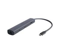 Eaton Tripp Lite Adattatore multiporta USB C 6 in 1, HDMI 8K, porta USB C da 100 W di ricarica PD + dati da 10 Gbps, Ethernet da 1 Gbps, 2 porte USB 3.2 (U442-DOCK40-6)