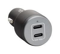 Eaton Tripp Lite Series 65 W USB C caricabatteria da auto adattatore accendisigari, 2 porte USB-C, Power Delivery (PD) 3.1 e ricarica PPS, ricarica a digiuno per iPhone, Galaxy, Pixel e altri (U280