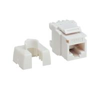 Eaton Tripp Lite Series - Jack Keystone Cat6 con conformità PoE++ di tipo 4 (4PPoE), confezione da 25, bianco, Ethernet RJ45, punzonatura Krone/110, conforme TAA, garanzia a vita del produttore