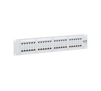 Eaton Tripp Lite Series - Pannello patch a 48 porte per applicazioni PoE, Cat5/Cat5e/Cat6, Tipo 4 PoE++ (4PPoE), Ethernet RJ45, montaggio a rack 2U, Bianco, CONFORME TAA, Garanzia del produttore a