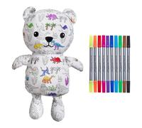 eatsleepdoodle Color In Dinosaur Bear Coloring Plush w/10pk Penne lavabili