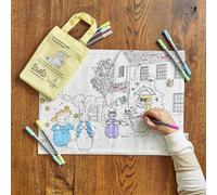eatsleepdoodle Peter Rabbit™ and Friends Tovaglietta da colorare per bambini con 10 pennarelli lavabili per bambini - Tovaglietta da colorare Tom Kitten™ 33x47 cm - Ultra lavabile e riutilizzabile