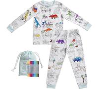 eatsleepdoodle Snug Colouring Pyjamas for Kids with 10pk Washable Pens