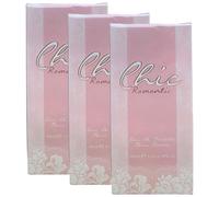 Eau De Toilette Donna CHIC Romantic, Fragranza Femminile Elegante, Naturale e Sexy 100ml (3 Unità)