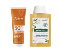 Eau Thermale Avène LATTE SOLARE Protezione alta SPF 50 + Klorane Shamp