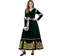 Eauptffy Costume di Halloween, costume da strega, horror falciatrice, demone, vampiro, costume da cosplay, costume da zombie da sposa, abito da festa a maniche lunghe
